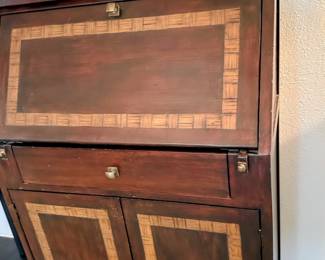 Antique Solid Oak Secretary Desk