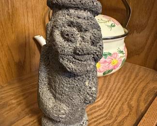 Vintage Korea JEJU Island Doll Hare bang Stone Figure (Volcano Stone)