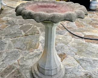Cement Vintage Bird Bath