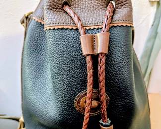 Vintage Dooney & Bourke Teton Leather Drawstring Shoulder Bag