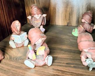 Vintage George Good Happy Monk Figurines by Beth Barton
