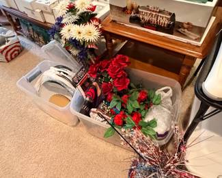 12" round mirrors, fake flowers, stuffing material, Department 56 Dickens Village Collection