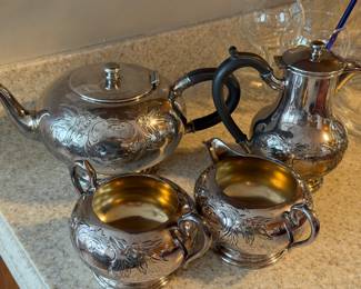 Wm Rogers Silver Tea Set