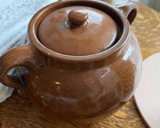 Stoneware Bean Pot