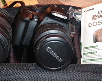 Canon Eos Rebel TO case zoom lenses & everything