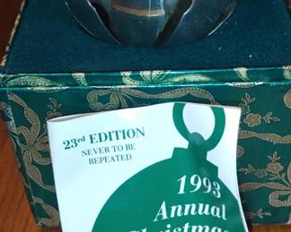Wallace Silversmiths 1993 Silver Annual Silver Christmas Bell-bow/candle design