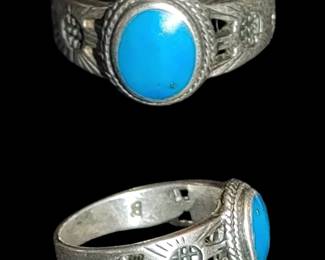 Vintage sterling turquoise ring