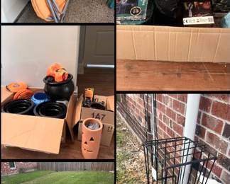 Halloween items, garden items