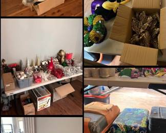 Mardi Gras items • Christmas items • Air mattresses • Luggage