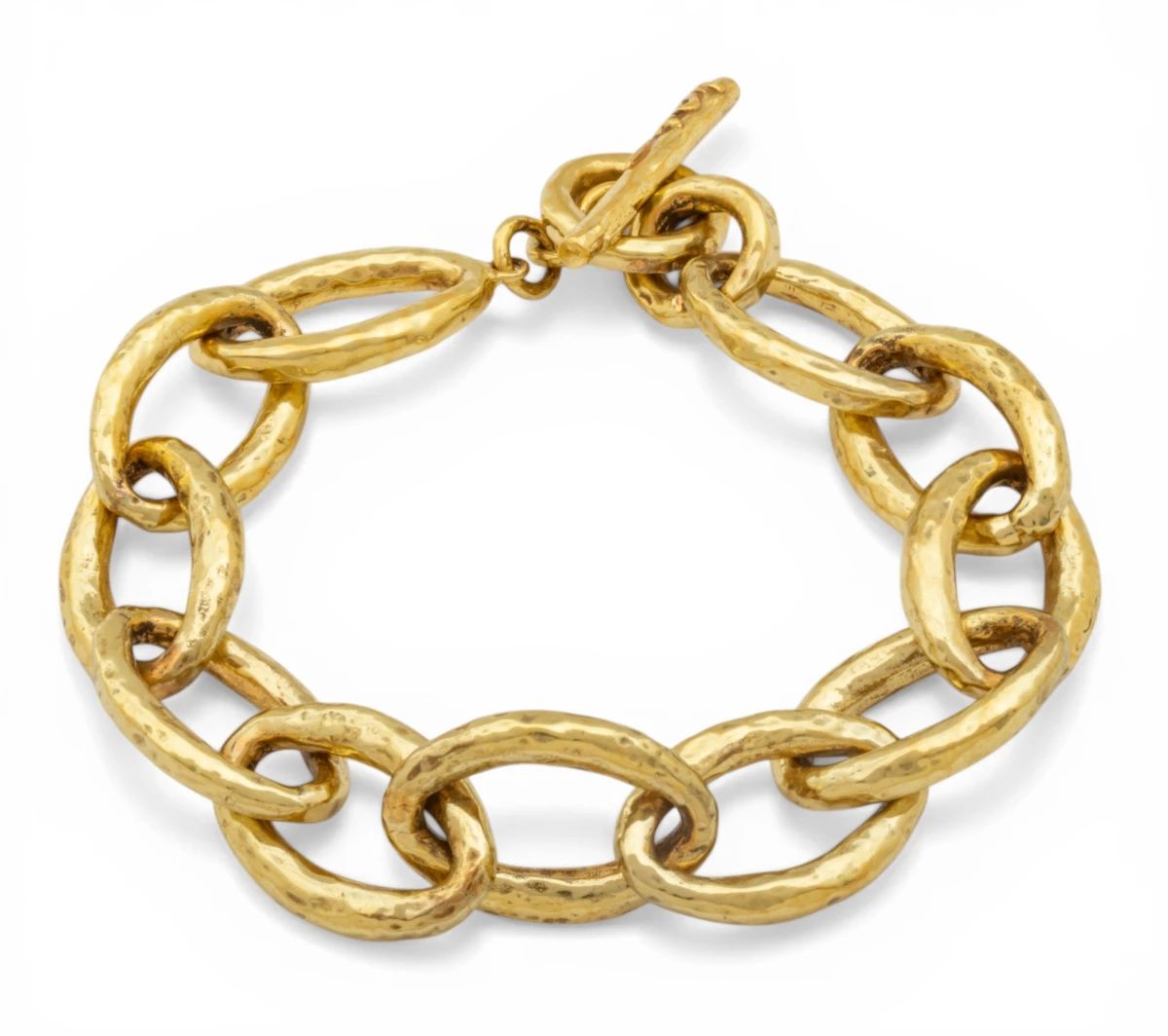 Lot 1 Ippolita 18k Yellow Gold Toggle Link Bastille Bracelet L 8" 13.5 g