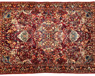 Lot 182 Persian Painted Sarouk Handwoven Wool Rug, Ca. 1930, W 3' 4" L 4' 10"