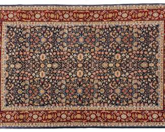 Lot 151 Persian Hereke Handwoven Wool Rug, Ca. 1960-1980, W 4' 11" L 7' 8"