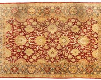 Lot 236 Agra Hand Woven Wool Oriental Rug 1930-1940, W 10' L 14' 6"