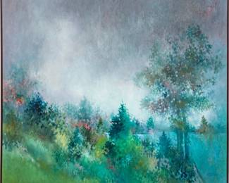 Lot 1010 Richard Kozlow (American, 1926-2008), Acrylic on Canvas H 66 W 78 Forest Lake