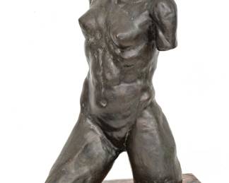 Lot 1011 Auguste Rodin (French, 1840-1917) Bronze Sculpture in the Round, Ca. 1920-1940, 'Torse Féminin Debout', H 18.5" W 9" L 9.5"