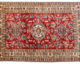 Lot 214 Indo-Heriz Handwoven Wool Rug, Ca. 1980, W 4' 2" L 5' 11"