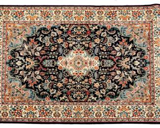 Lot 178 Indo-Kashan Handwoven Wool Rug, Ca. 1980, W 4' 1" L 6' 4"