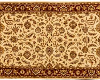 Lot 194 Indo-Tabriz Handwoven Wool Rug, Ca. 1990, W 5' 11" L 9'