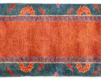Lot 231 Tibetan Handwoven Wool Runner, Ca. 1990, W 2' 6" L 8'