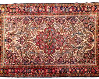 Lot 187 Persian Hamadan Handwoven Wool Rug, Ca. 1940-1950, W 4' 6" L 6' 8"