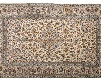 Lot 155 Persian Isfahan Handwoven Wool Rug, Ca. 1980, W 6' 7" L 9' 8"