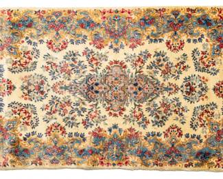 Lot 193 Persian Kerman Handwoven Wool Rug, Ca. 1970, W 3' 9" L 6' 11"