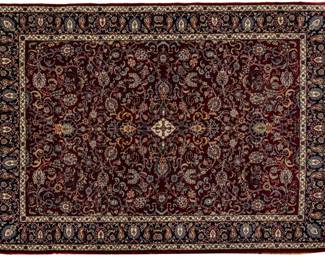 Lot 165 Persian Isfahan Handwoven Wool Rug, Ca. 1970, W 4' 10" L 7'