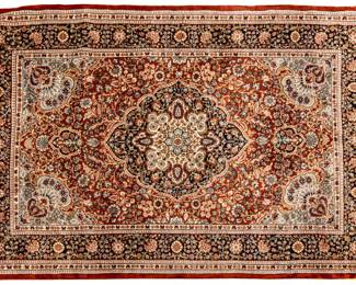 Lot 166 Indo-Kashan Handwoven Wool Rug, Ca. 1980, W 6' 7" L 11' 9"