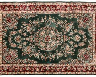 Lot 159 Persian Kerman Handwoven Wool Rug, Ca. 1970, W 6' L 9'