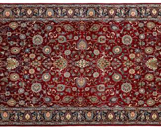 Lot 146 Persian Tabriz Handwoven Wool Rug, Ca. 1960-1980, W 6' 1" L 9' 10"