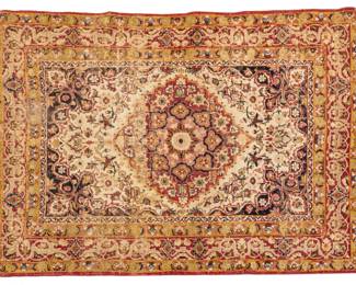 Lot 221 Persian Kerman Handwoven Wool Rug, Ca. 1920, W 5' 3" L 4' 5"
