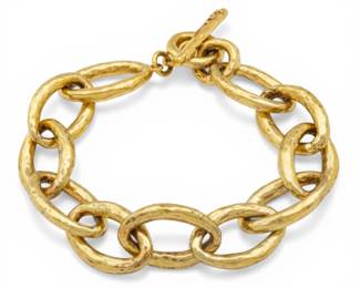 Lot 1 Ippolita 18k Yellow Gold Toggle Link Bastille Bracelet L 8" 13.5 g