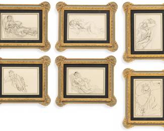 Lot 1038 After Henri Matisse (French, 1869-1954) Offset Lithographs on Paper 1920, 'Cinquante Dessins: Six Plates', H 6.25" W 9.5" 6 PCS