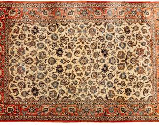 Lot 204 Persian Isfahan Handwoven Wool Rug, Ca. 1950, W 7' 2" L 10' 4"