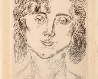 Lot 1036 Henri Matisse (French, 1869-1954) Etching, with Chine-appliqué to Wove Paper 1920, 'Mlle. M. M. (Mademoiselle Marguerite Matisse, from the Cinquante D