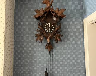 Antique Black Forest cuckoo clock.