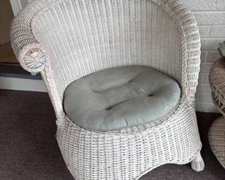 Rattan wicker chair from Pier 1 Imports Jamaica collection.
