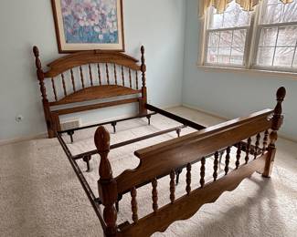 Queen-size bed frame.
