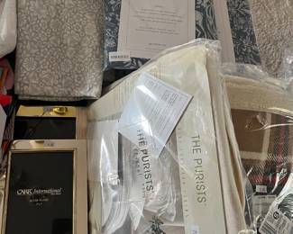 Linens by The Purists, Garnet Hill, and others.