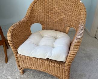 Pier 1 Imports wicker armchair.