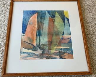 Sailboat watercolor.