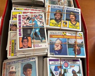 Vintage baseball cards.