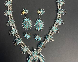 1 Squash Blossom with Earings