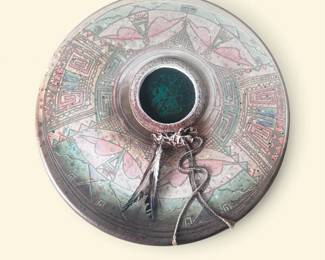 c Native American Signed Shield or Drum