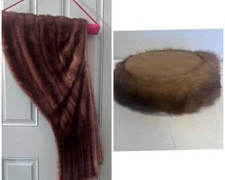 1 Mink Stole and Matching Hat