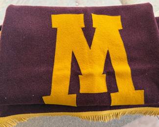 UofM Gophers wool blanket