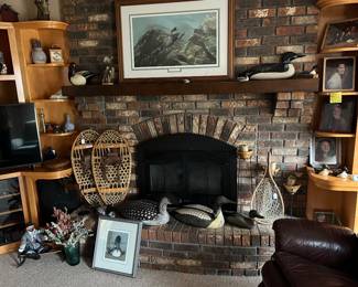 Snowshoes and decoys