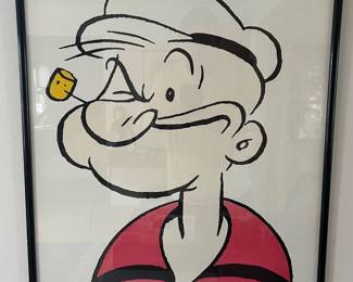 Framed Popeye Poster