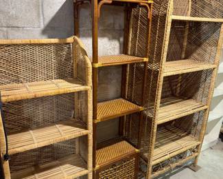 Wicker and Rettan shelves