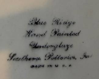 Bluer Ridge Southern Potteries Dishes